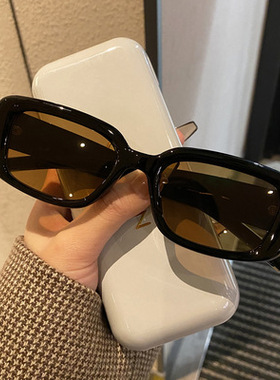 太阳眼镜女小框防紫外线猫眼2024新款复古欧美长方形防晒街拍墨镜