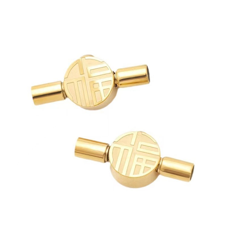 不锈钢磁铁扣周家同款福字红绳手链扣高保色手绳结尾扣项链朱砂管,淘宝优惠券,粉丝福利购,淘宝优惠卷