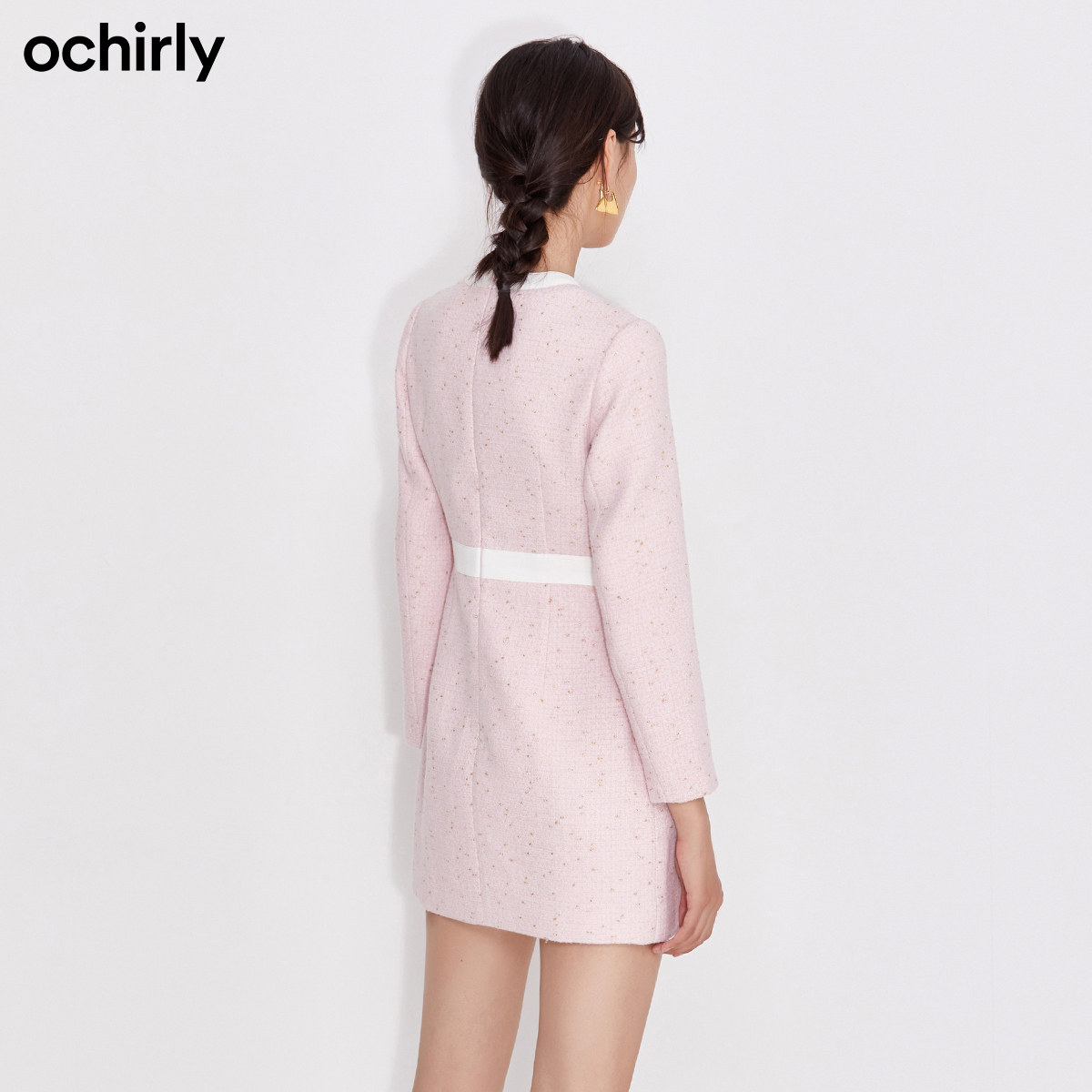 2件9折欧时力2021新款冬装连衣裙 ochirly连衣裙