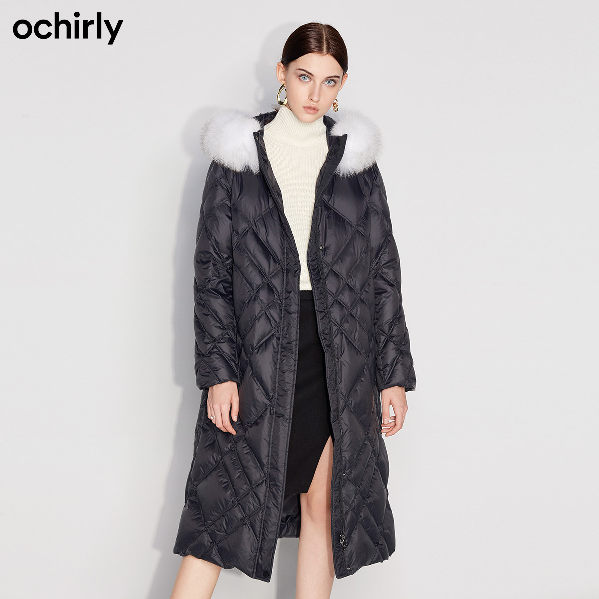 【提前加购】欧时力新款配毛领羽绒服 ochirly羽绒服