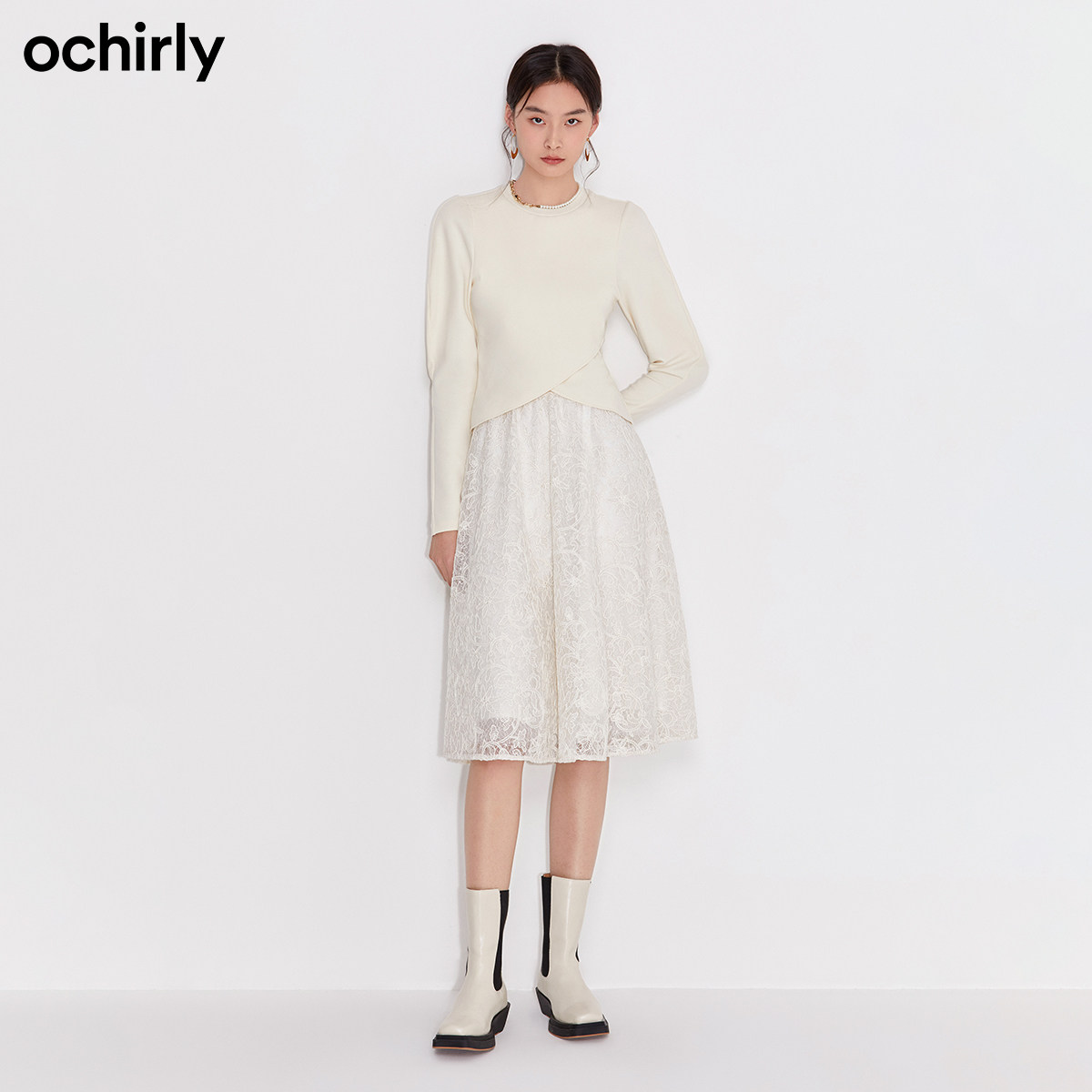 2件9折欧时力2022新款春装半身裙 ochirly半身裙