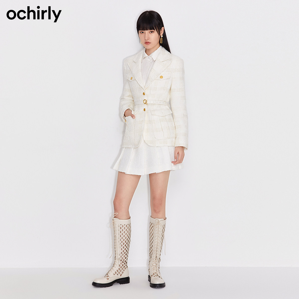 2件9折欧时力2022新款春装小香风女 ochirly短外套