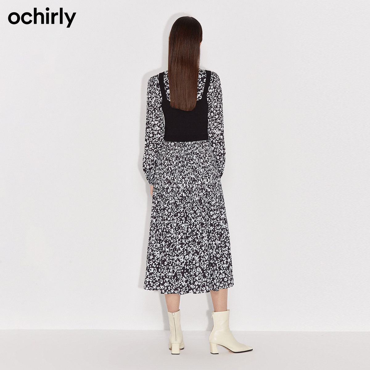 2件9折欧时力春季新品印花连衣裙 ochirly连衣裙
