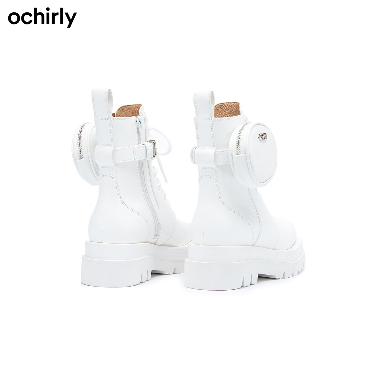 ochirly欧时力2022早春新品牛皮革 ochirly马丁靴