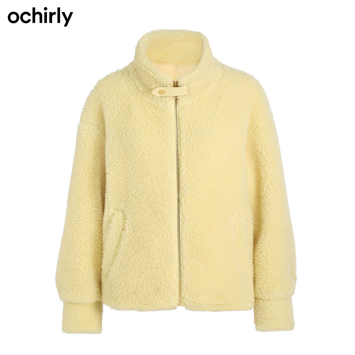 2件9折欧时力2022新款春装羊毛字母 ochirly短外套