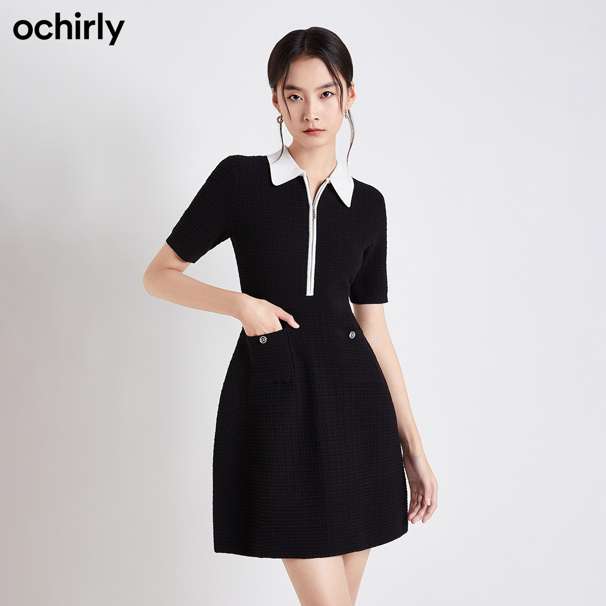 【2件9折】欧时力polo 2022新领连衣裙 ochirly连衣裙