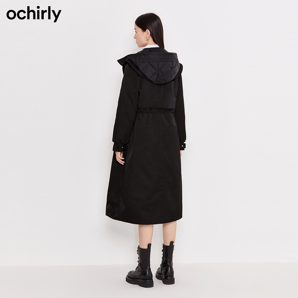 【3件8折】欧时力2021新款抽绳羽绒服 ochirly羽绒服
