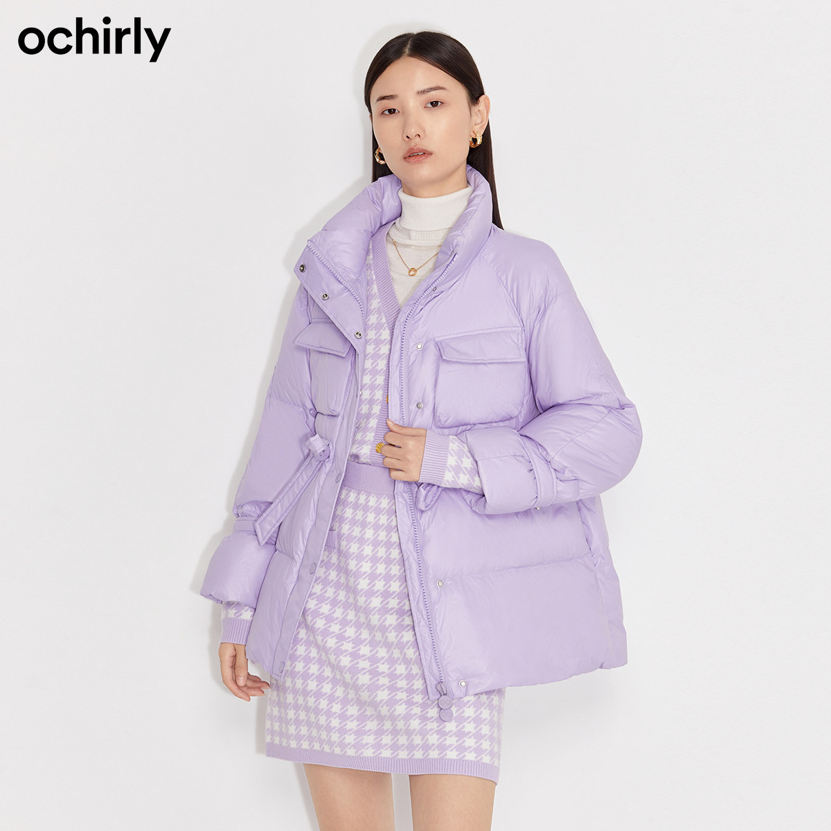 2件9折欧时力2021新款秋冬羽绒服 ochirly羽绒服
