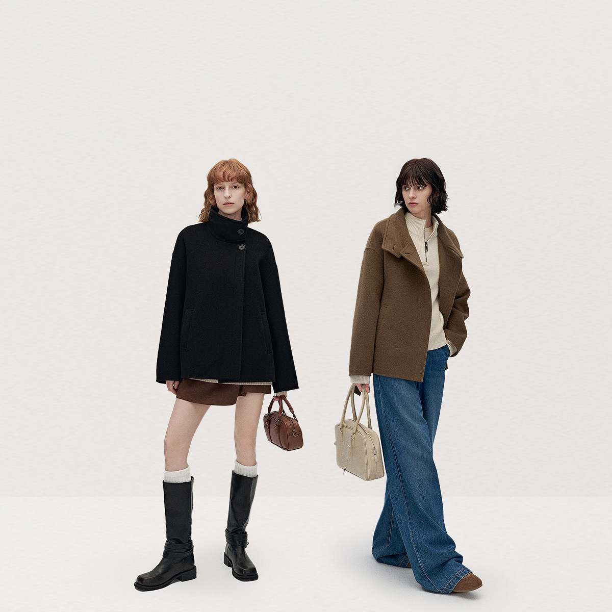 【特享折扣】欧时力 澳进口美丽诺羊毛双面呢风衣外套女高级秋冬,淘宝优惠券,粉丝福利购,淘宝优惠卷