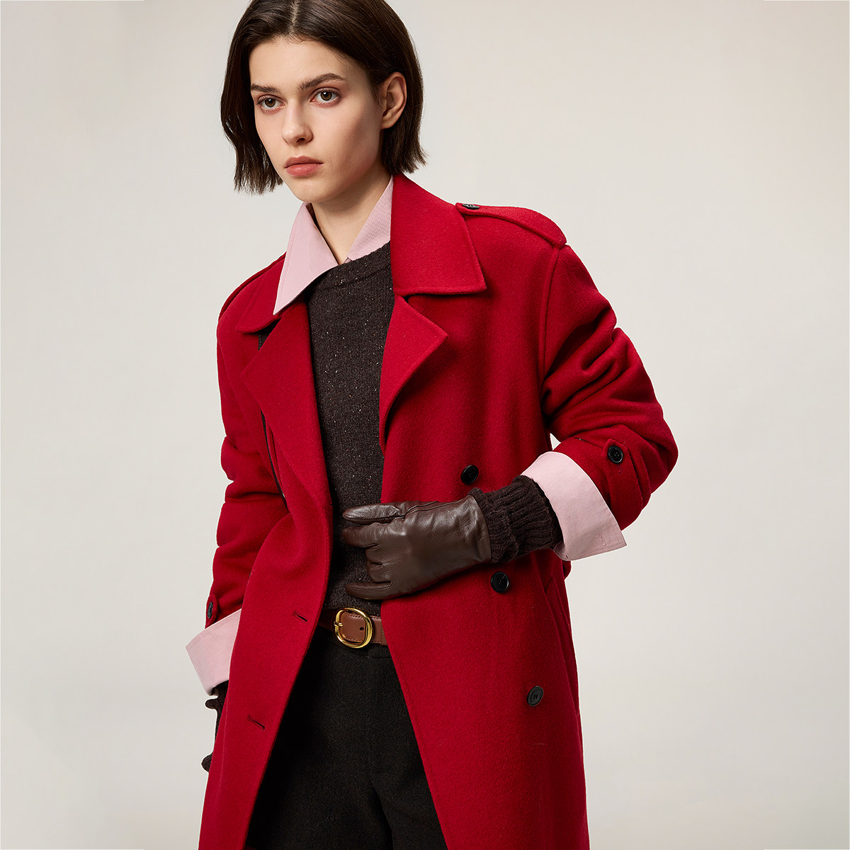 【季末折扣】OCHIRLY欧时力羊毛双面呢中长款风衣外套腰带2025冬,淘宝优惠券,粉丝福利购,淘宝优惠卷