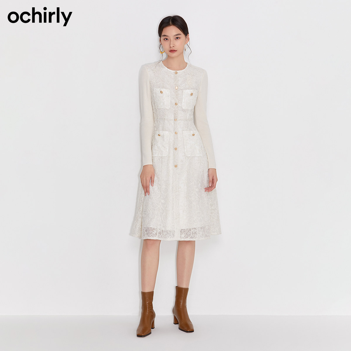 ochirly欧时力2022早春新品连衣裙 ochirly连衣裙