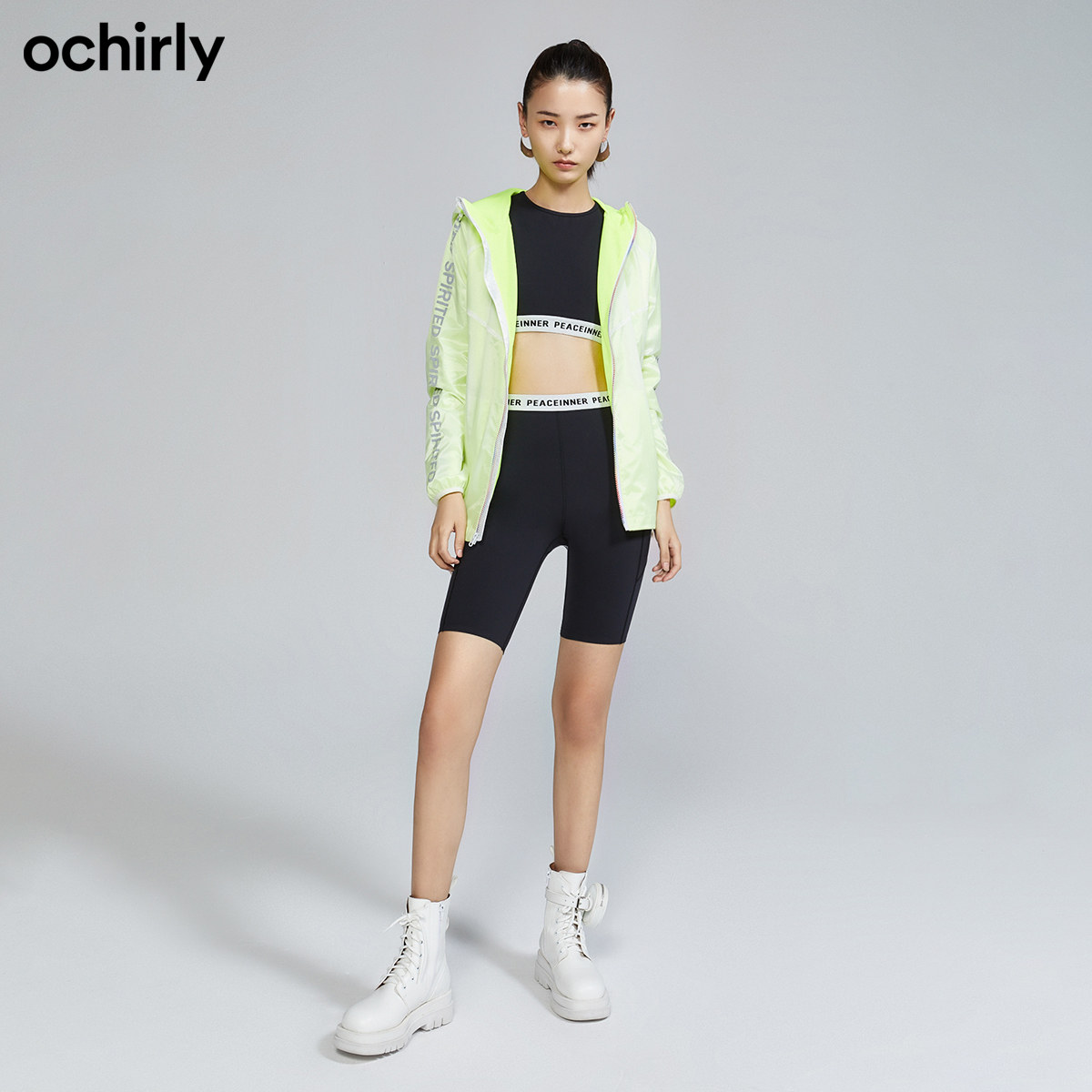 ochirly欧时力2022早春新品牛皮革 ochirly马丁靴