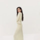 OCHIRLY European wool knitted long dress