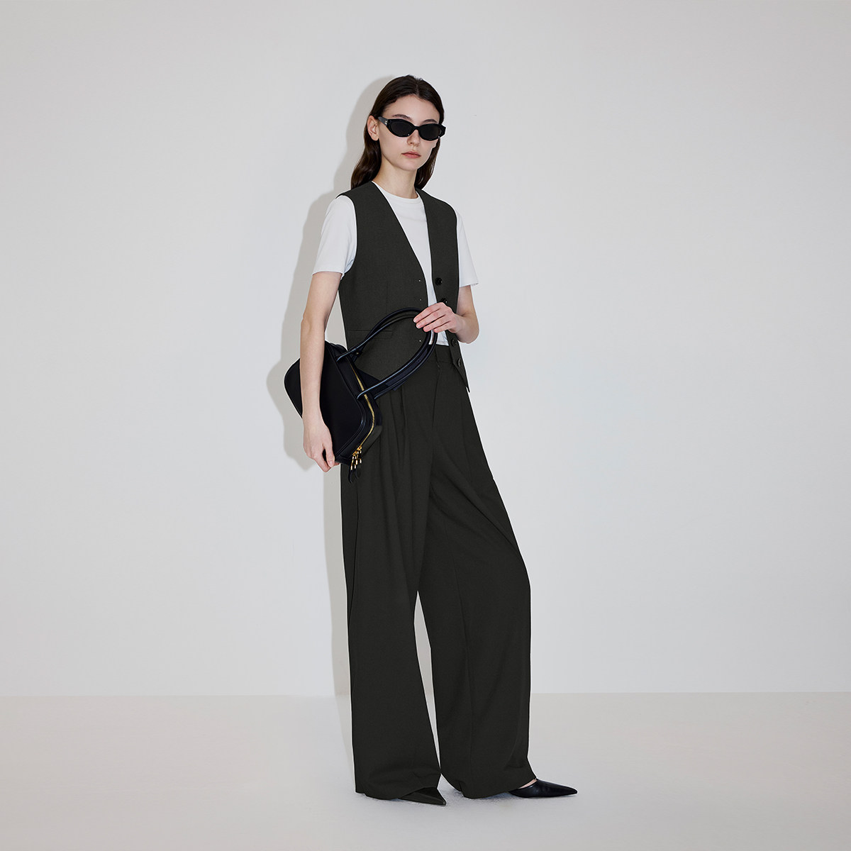 【欧时力神裤】OCHIRLY弹力阔腿超模西装裤直筒通勤2026春夏爆款1,淘宝优惠券,粉丝福利购,淘宝优惠卷