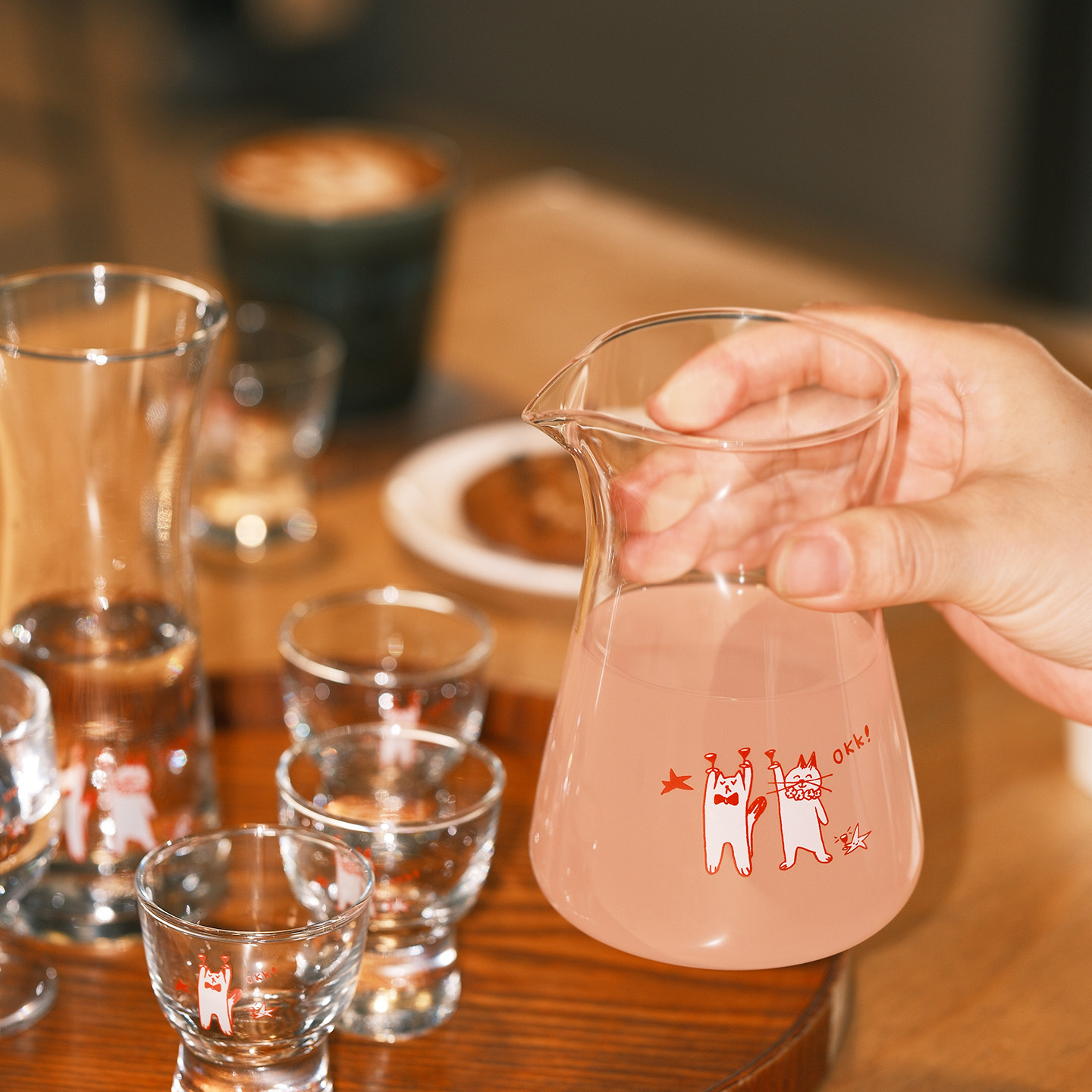 原创可爱OKK小猫小狗玻璃分酒器小酒壶小酒杯酒具套装分享醒酒器,淘宝优惠券,粉丝福利购,淘宝优惠卷