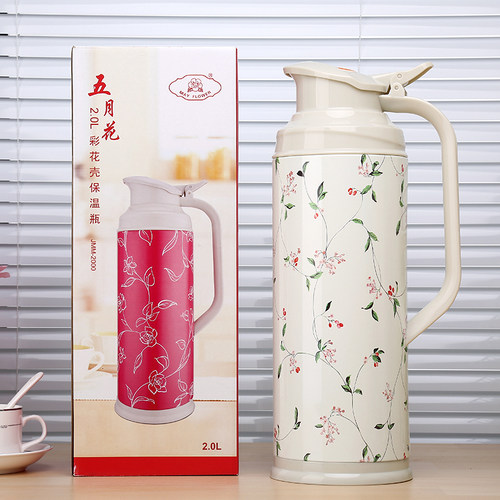 五月花热水瓶家用保温瓶宿舍开水瓶大容量暖壶学生用玻璃内胆结婚 - 图2