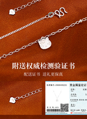 生日礼物Kitty猫纯银项链999足银可爱少女甜美小众设计高级感颈链