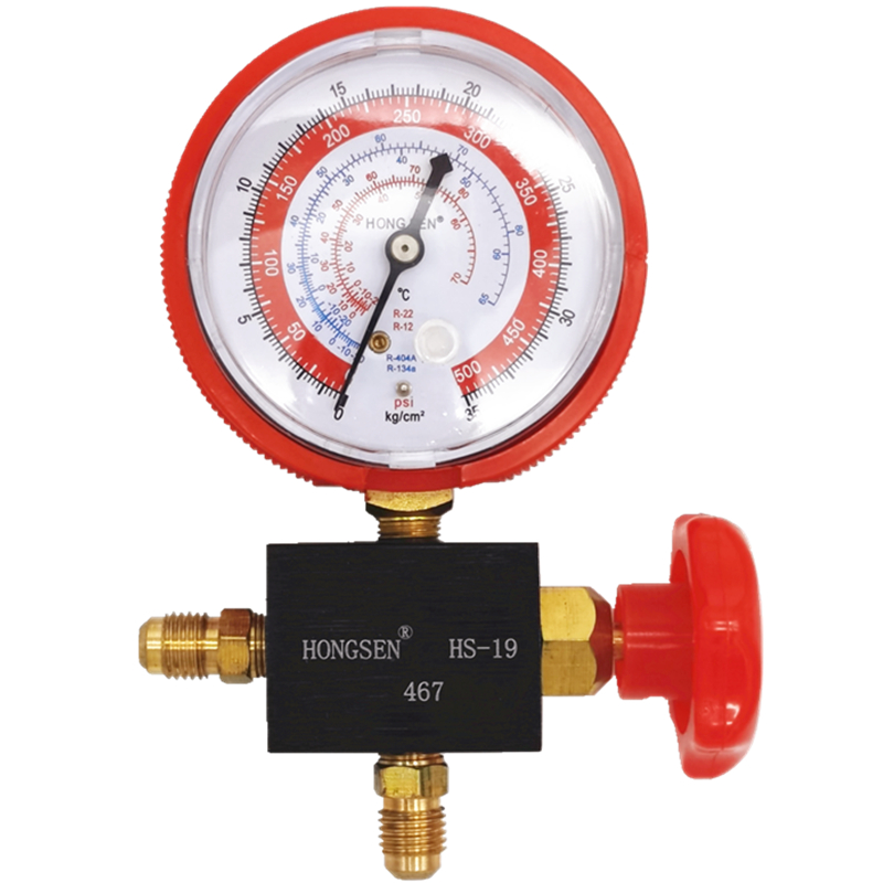 鸿森加氟表HS-467AL/H汽车空调冰箱R22R134a冷媒表雪种压力表阀 - 图3