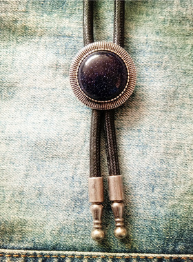 潮男免打线环项链金属镶嵌