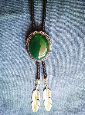 项链男士昊泉马鞭链时光宝石吊坠