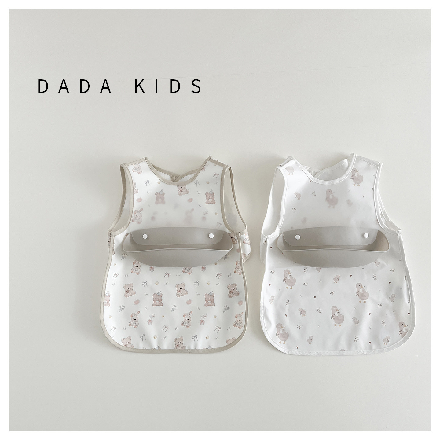 A类韩系婴儿无袖罩衣可爱卡通动物宝宝食饭兜柔软PU防水防污围兜,淘宝优惠券,粉丝福利购,淘宝优惠卷
