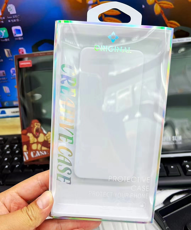加厚抽拉式手机壳包装盒 镭射烫金通用 适用iPhone15Promax包装盒 - 图0