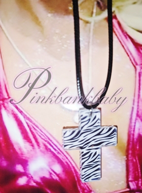 原创自制小众个性斑马纹项链