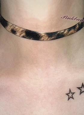 原创设计手作y2k废土个性小众叠戴豹纹项圈复古珍珠蝴蝶项链女