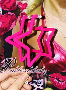 pinkbankbaby小众个性y2k手工朋克五角星耳环耳饰耳夹无耳洞