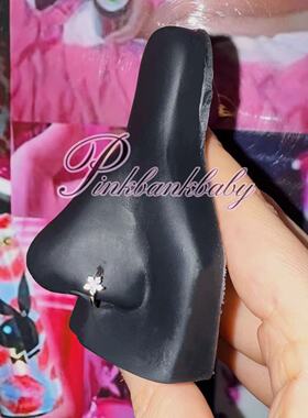 Pinkbankbaby外贸欧美ins个性铜镶锆石花朵软圈鼻钉鼻环穿孔饰品