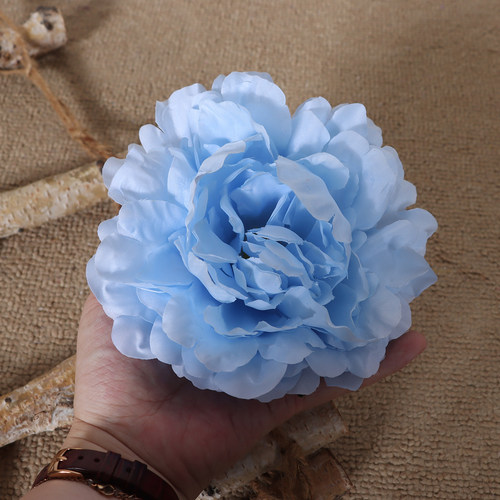 大朵16cm芍药仿真花头 头饰服饰搭配手工DIY雨伞装饰绢布假花朵 - 图3