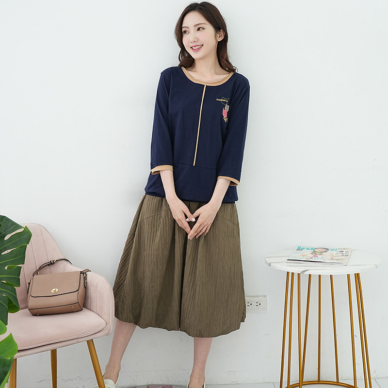 艾依琪格大码女装2025秋季半身裙气质松紧腰口袋胖mm泡泡条花苞裙,淘宝优惠券,粉丝福利购,淘宝优惠卷