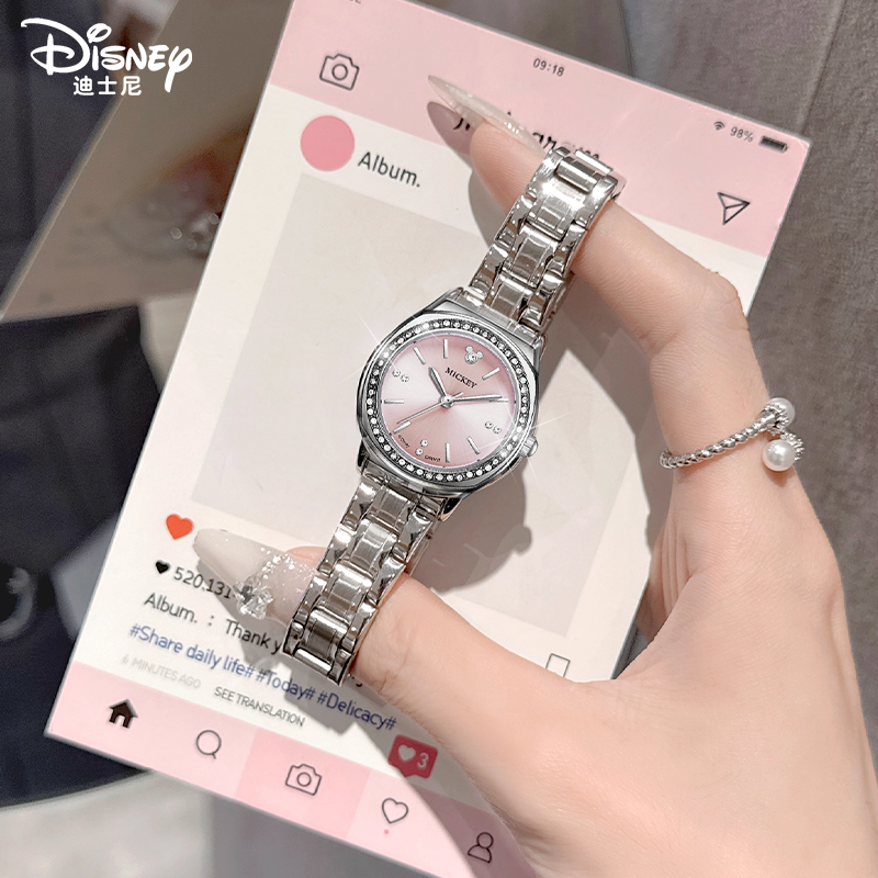 迪士尼手表女士小众满钻高级轻奢送女生闺蜜送女朋友生日礼物七夕 - 图2