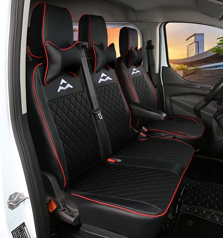 上汽大通V80plus新途V70专用座椅套V90全包坐垫厢式车夏季亚麻3座 - 图2