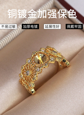 DIY珍珠配件哥特风戒指空托