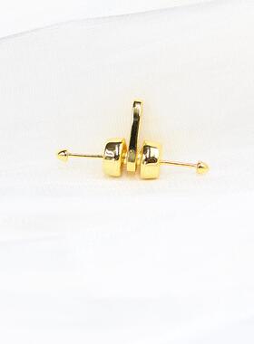DIY珍珠配件新款铜镀金重工朋克中性风吊坠空托精致8-12mm