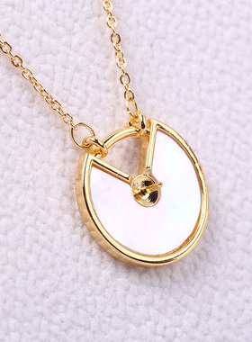 贝壳不规则形珍珠项链吊坠空托