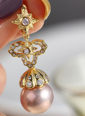 S925纯银VINTAGE宫廷风珍珠吊坠