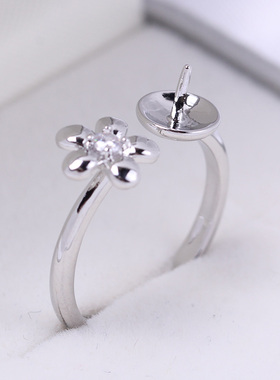 女铜镀金珍珠配件DIY空托