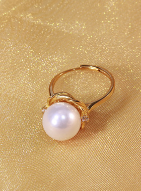 S925纯银轻奢时尚遮瑕款珍珠戒指