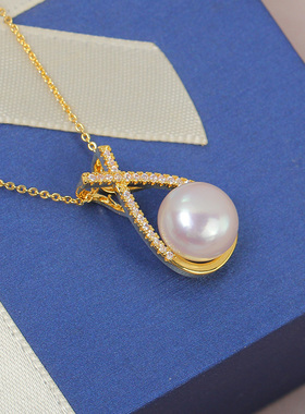 国产铜14K包金锆石几何线条