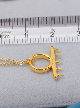 S925纯银五珠平衡木吊坠