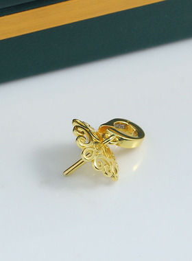 时尚中式花纹珍珠配件S925纯银