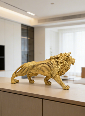 百财旺宅霸气雄狮桌面装饰品