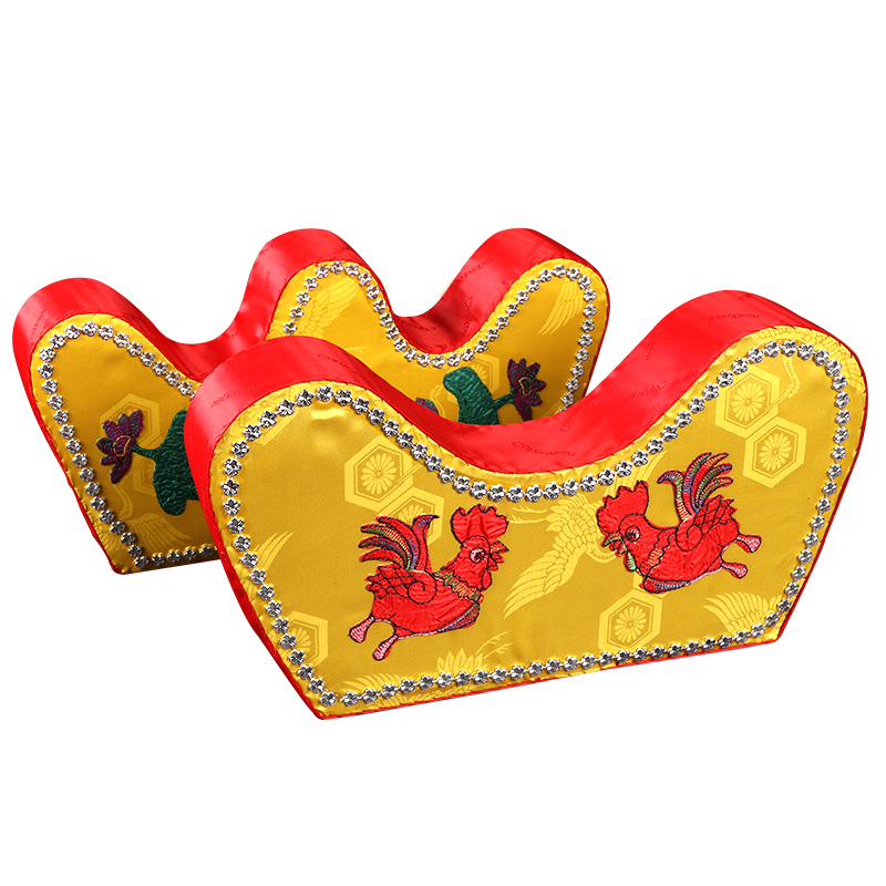 寿衣配件枕头刺绣鸡枕莲花脚枕平安枕老人全套白事殡葬用品 - 图3