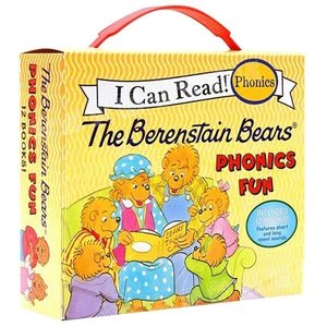 贝贝熊自然拼读12本盒装 Berenstain Bears Phonics Fun  I Can read 汪培珽 英文原版启蒙分级读物 进口亲子育儿故事图画书