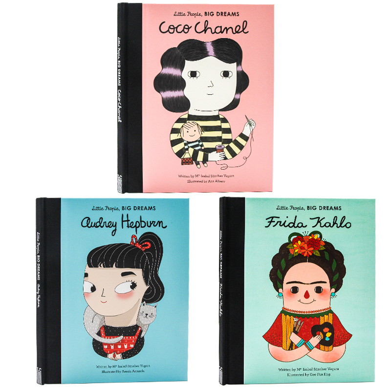 小人物大梦想艺术家3册盒装精装 Little People, Big Dreams: Women in Art Audrey Hepburn\Frida Kahlo\Coco Chanel英文原版-图1