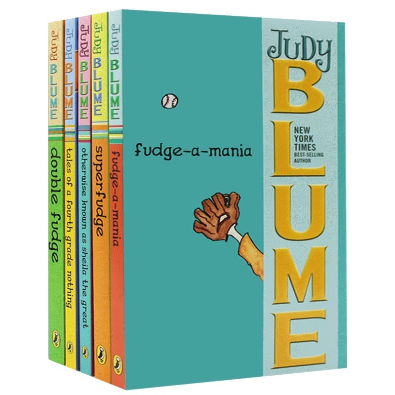 朱迪布鲁姆幽默成长小说5册盒装 Judy Blume's Fudge Box Set 5本英文原版儿童读物进口书籍-图0