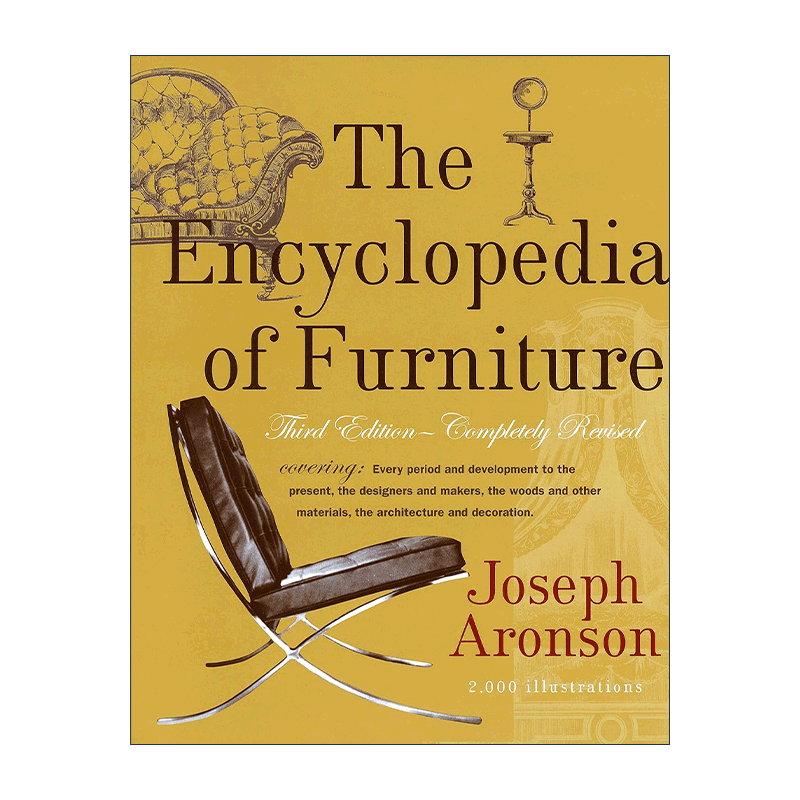 英文原版 The Encyclopedia of Furniture 家具百科全书 第三版 完整修订版 精装 建筑室内装饰设计 Joseph Aronson 英文版 - 图0