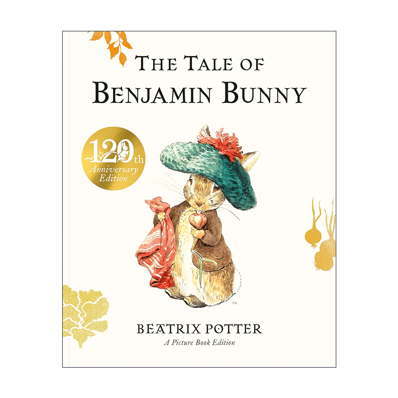 英文原版 The Tale of Benjamin Bunny 小兔本杰明的故事 彼得兔系列 120周年大开本绘本 Beatrix Potter经典故事进口英语原版书籍 - 图0